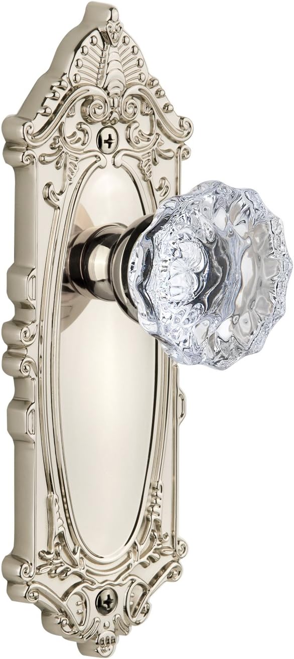 Best Deal Grandeur Grande Victorian Plate with Fontainebleau Knob, Double Dummy, Polished Nickel Flash Deals - 70% OFF Grandeur Grande Victorian Plate with Fontainebleau Knob, Double Dummy, Polished Nickel