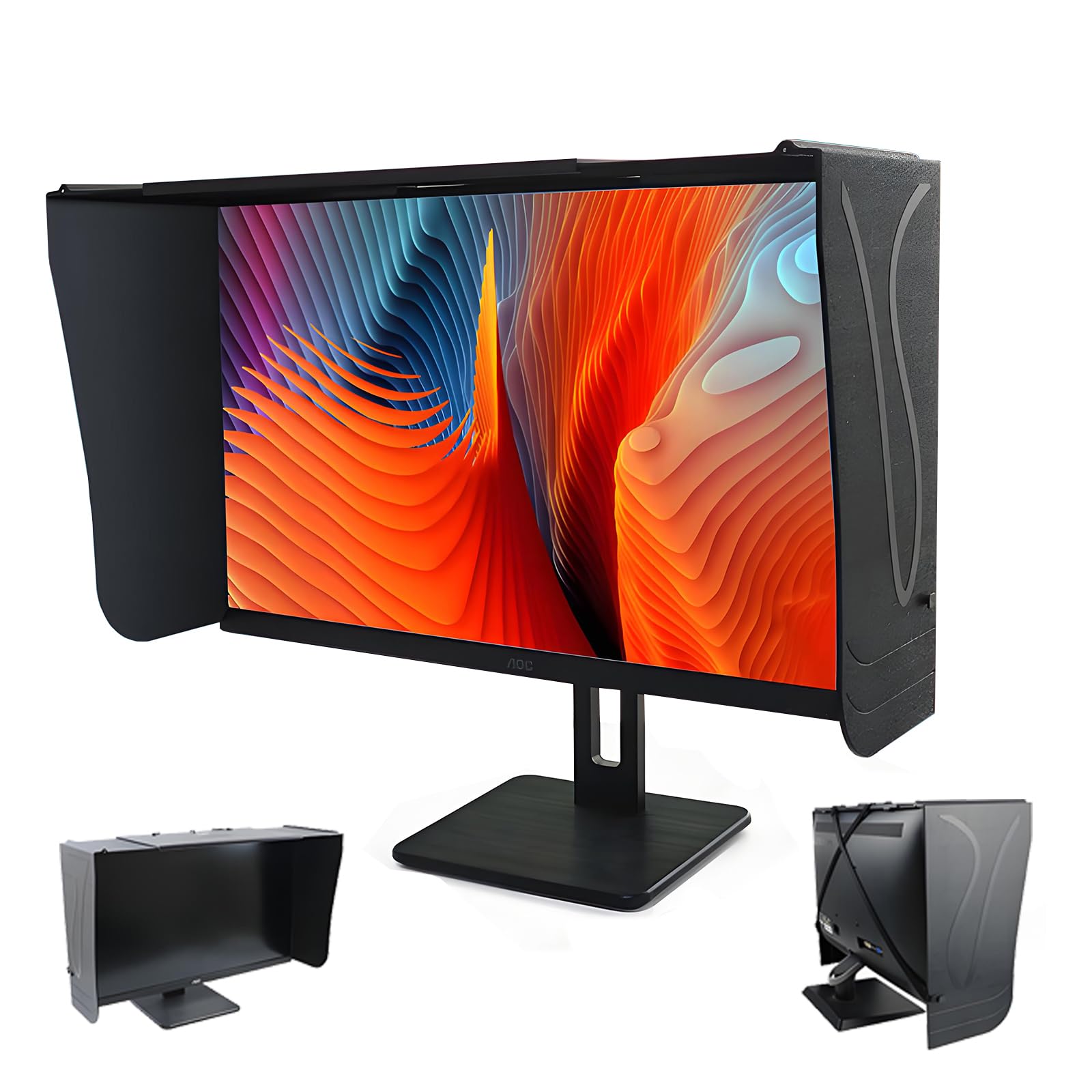 Parasole Per Monitor, Parasole Regolabile Per Monitor Da 17-27 Pollici Per Dell Hp Viewsonic Philips Samsung Lenovo Asus Lg Eizo Nec Acer Accessori Per Computer Portatili E Desktop