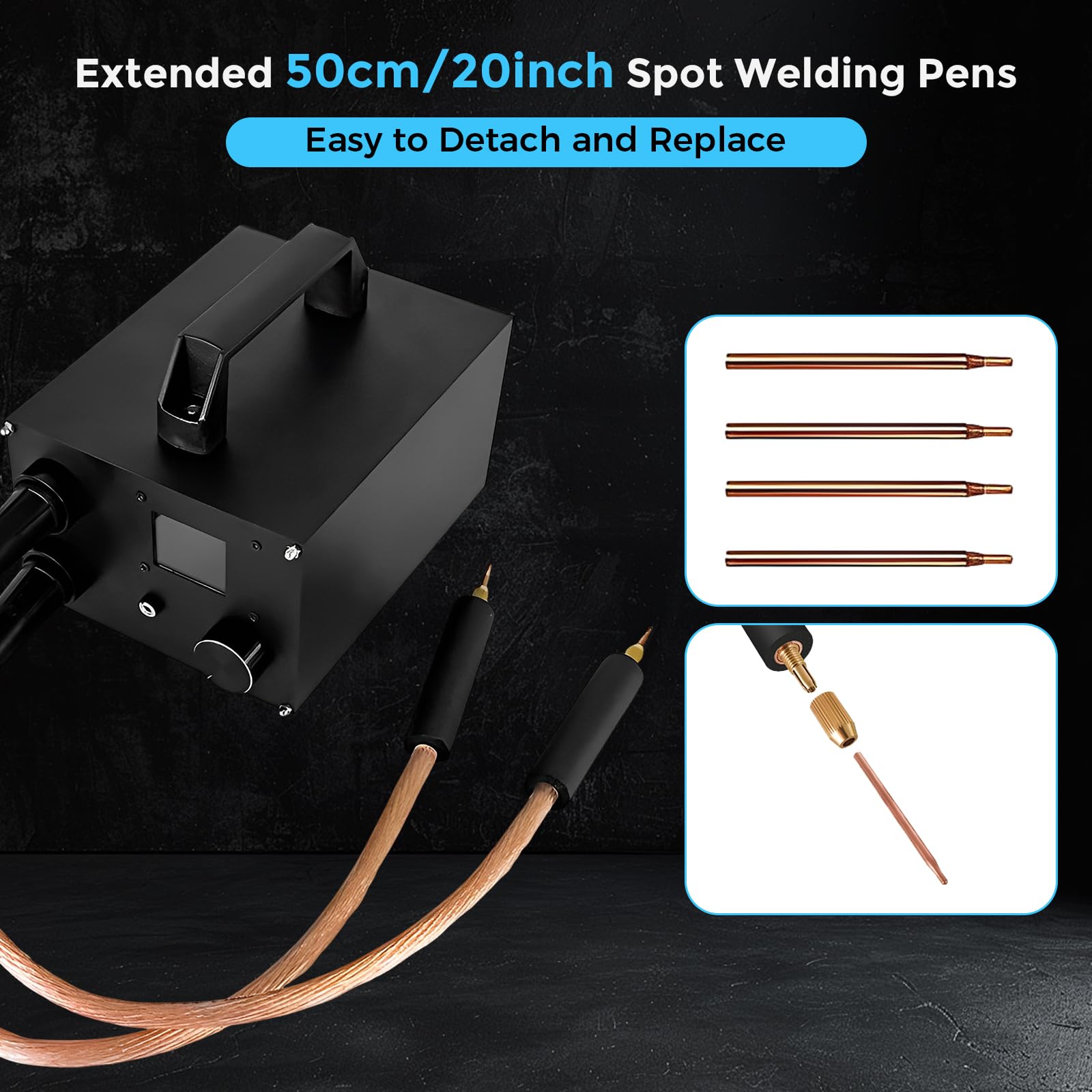 Soudeuse Par Points à Batterie - 250 Niveaux Réglables - Pour Bandes Nickel 0,1-0,3 Mm - Avec Stylo Et Pédale