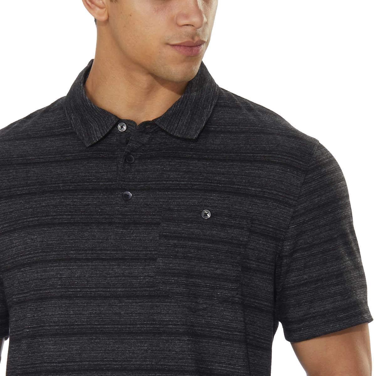 English Laundry Mens Short Sleeve Polo (Black, Medium) - Image 4