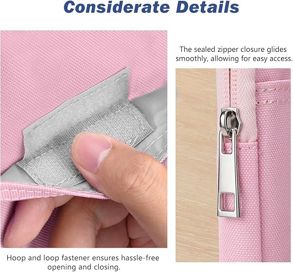 Dadanism 6-7 Inch Universal Padded Sleeve for 7" Colorsoft Signature Edition eReader 2024 and 6" eReader Book, Protective Sleeve Pouch Bag Carrying Case for Kobo E-Reader, Flowers Pink - 5