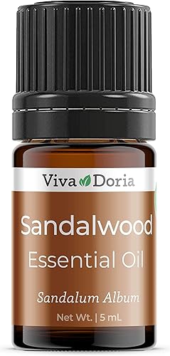 Viva Doria Aceite puro de sándalo indio, mejor grado, aroma original, álbum de sándalo, 0.2 fl oz