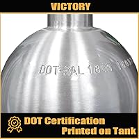 Vista 3 de Victory Cilindro de aluminio del tanque del CO2 de 5lb con la válvula CGA320