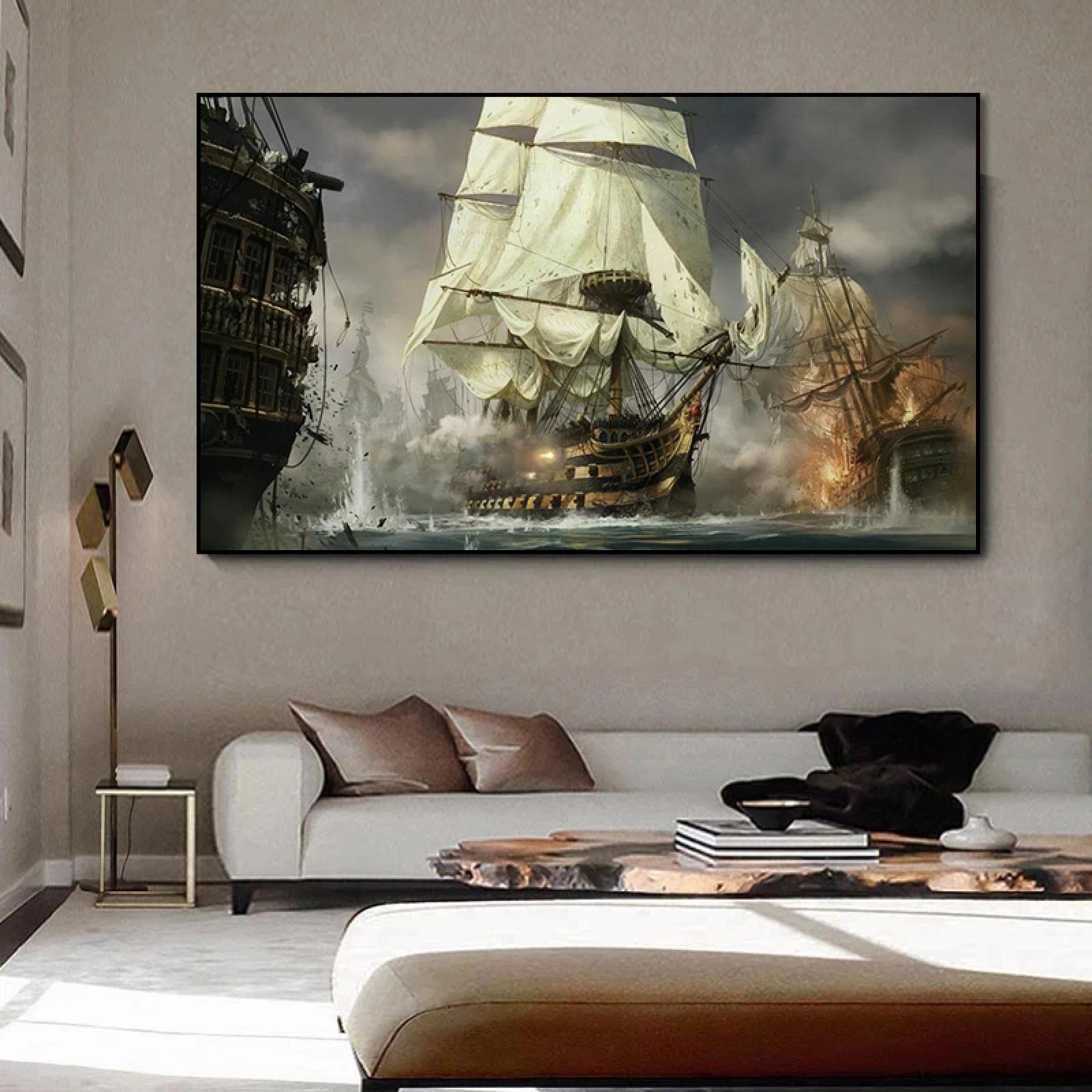 Amazon｜グレートウェーブキャンバス絵画風景ポスターとプリントで壁の