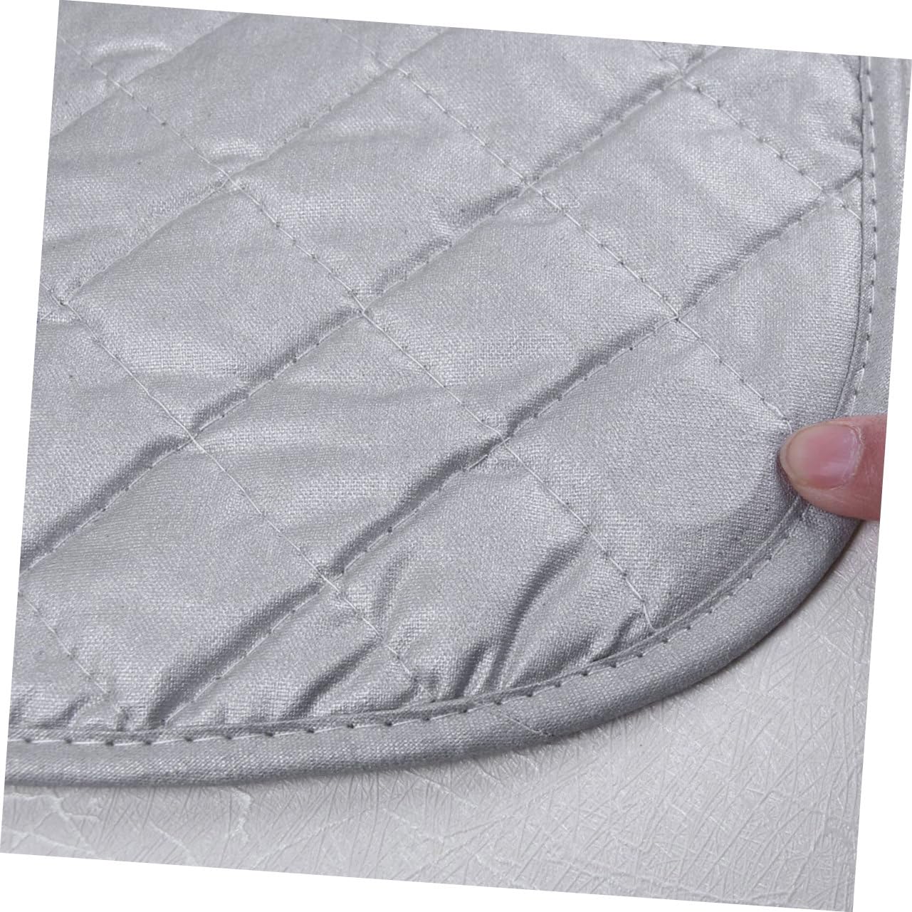 Tappetino da Stiro Antiscivolo in Cotone Argento 55x120cm | Resistente alle Alte Temperature, Pieghevole e Portatile, per Riporre Ferro Caldo, Uso su Ripiani