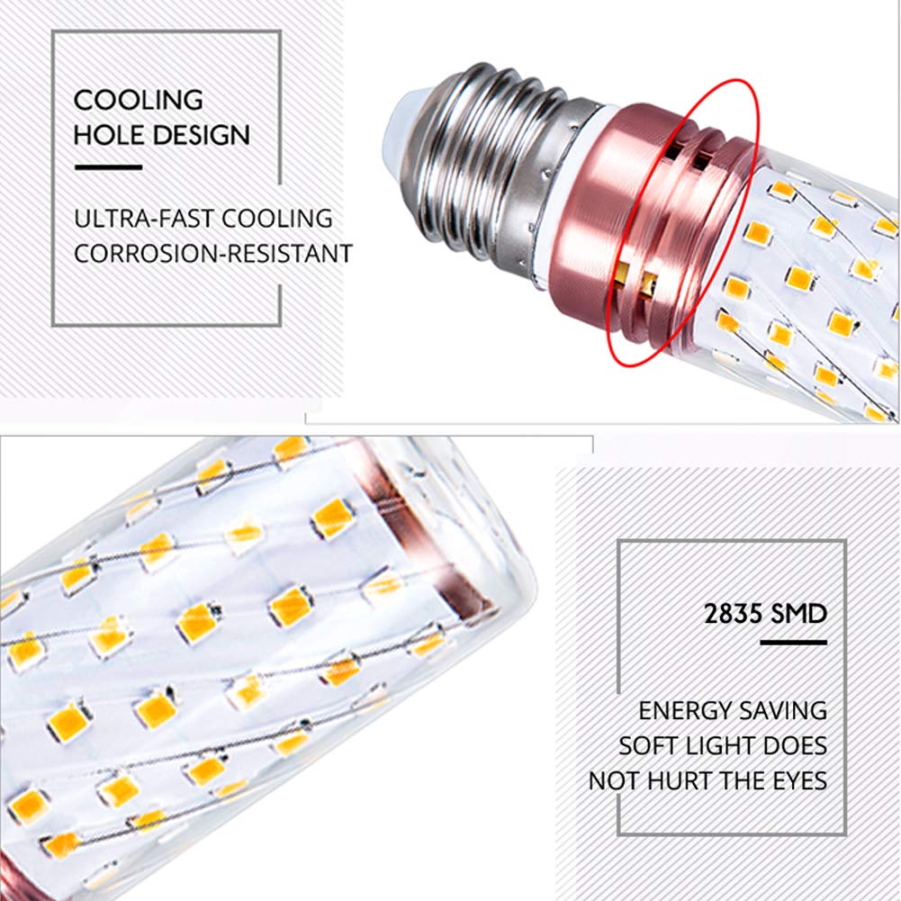 Bombilla LED maíz color frío 16 W, 6000 K, 1600 lúmenes, equivalente a 160 W, superbrillante la familia