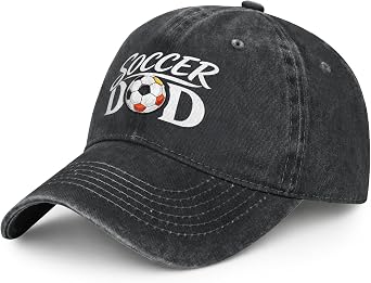 Soccer Dad Hat for Men Funny Dad Cap Adjustable Cotton Baseball Cap Soccer Fan Game Day Gift for Dad Fathers Day Birthday
