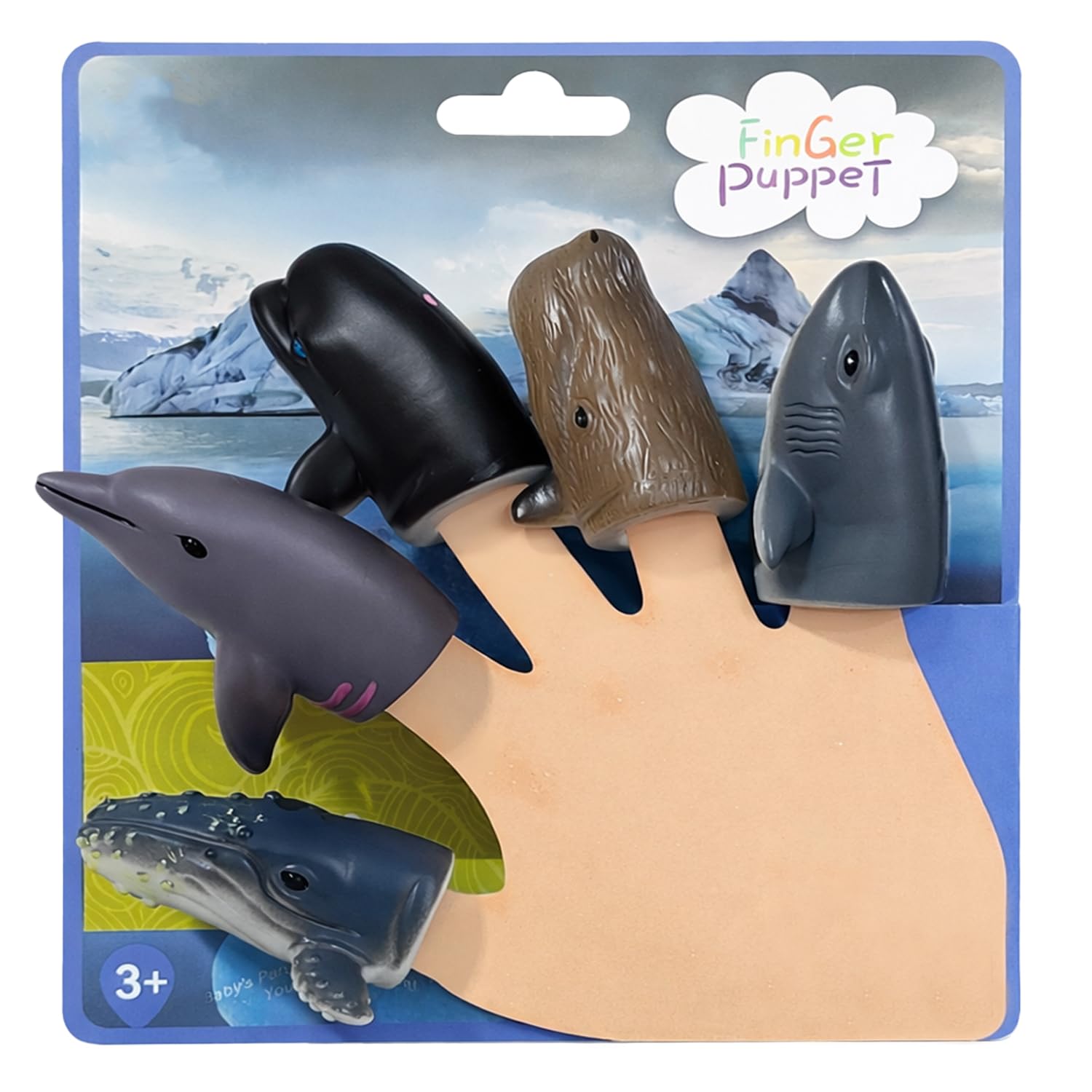 FunBlast Finger Puppets Toys for Kids – Pack of 5 Rubber Animal Puppets Toys for Toddlers, Washable Finger Puppets for Toddlers, Colorful Storytelling Puppet Toy Kids – Random Design (Sharks)-image-48