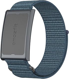 QINOUK Armband Kompatibel mit Amazfit Helio Strap, Atmungsaktiv Robustes Nylon-Sportband, Geflochtenes Elastisches Ersatzband-Schwarz