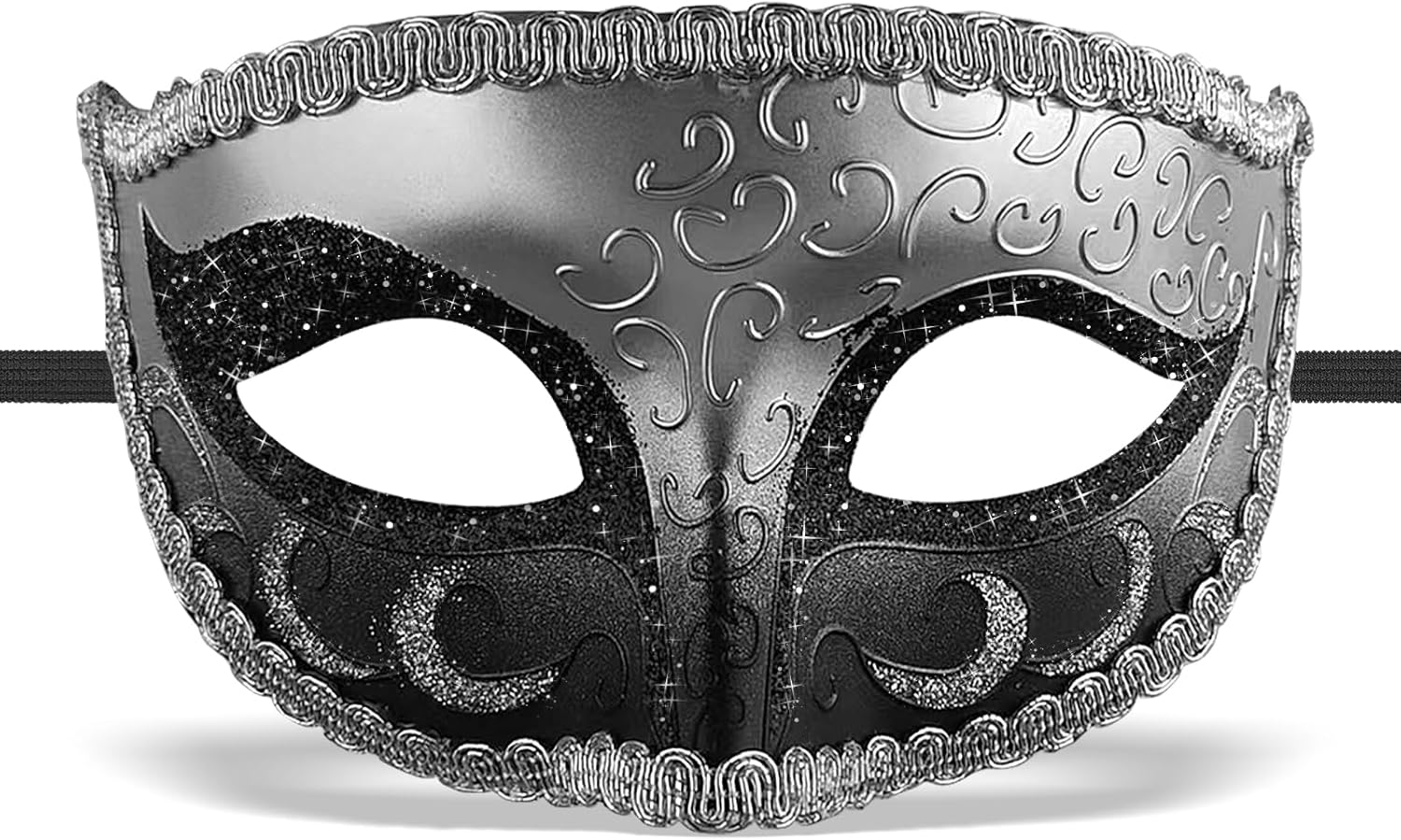 Exlinonline Masquerade Mask For Men Mardi Gras Mask Halloween Venetian Party Wear Mens Black Stylish Design