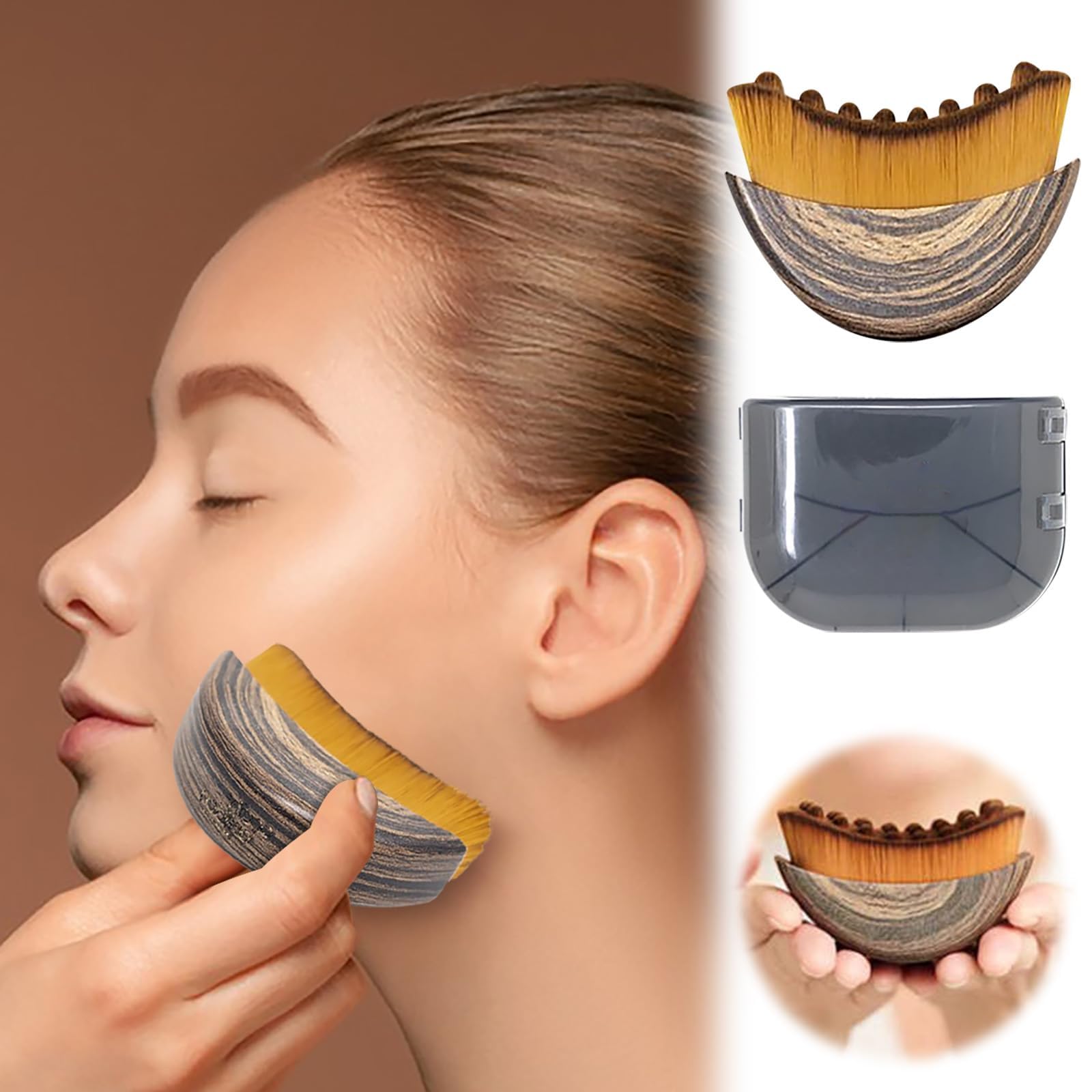 Lymphatic Contour Face Brush, Chin & Jawline Sculpting, Ergonomically Designed to Fit The Skin Precisely and Relieve Fatigue (1 Pcs)