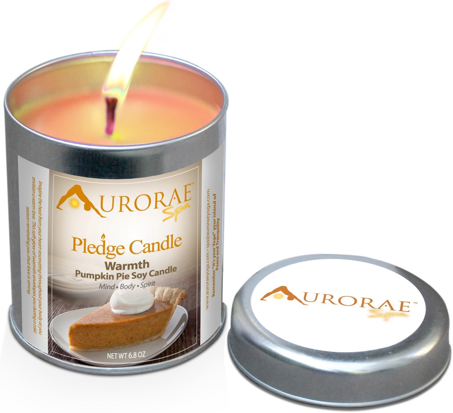 Aurorae 6.8 oz Pumpkin Pie Scented Soy Aromatherapy Candle