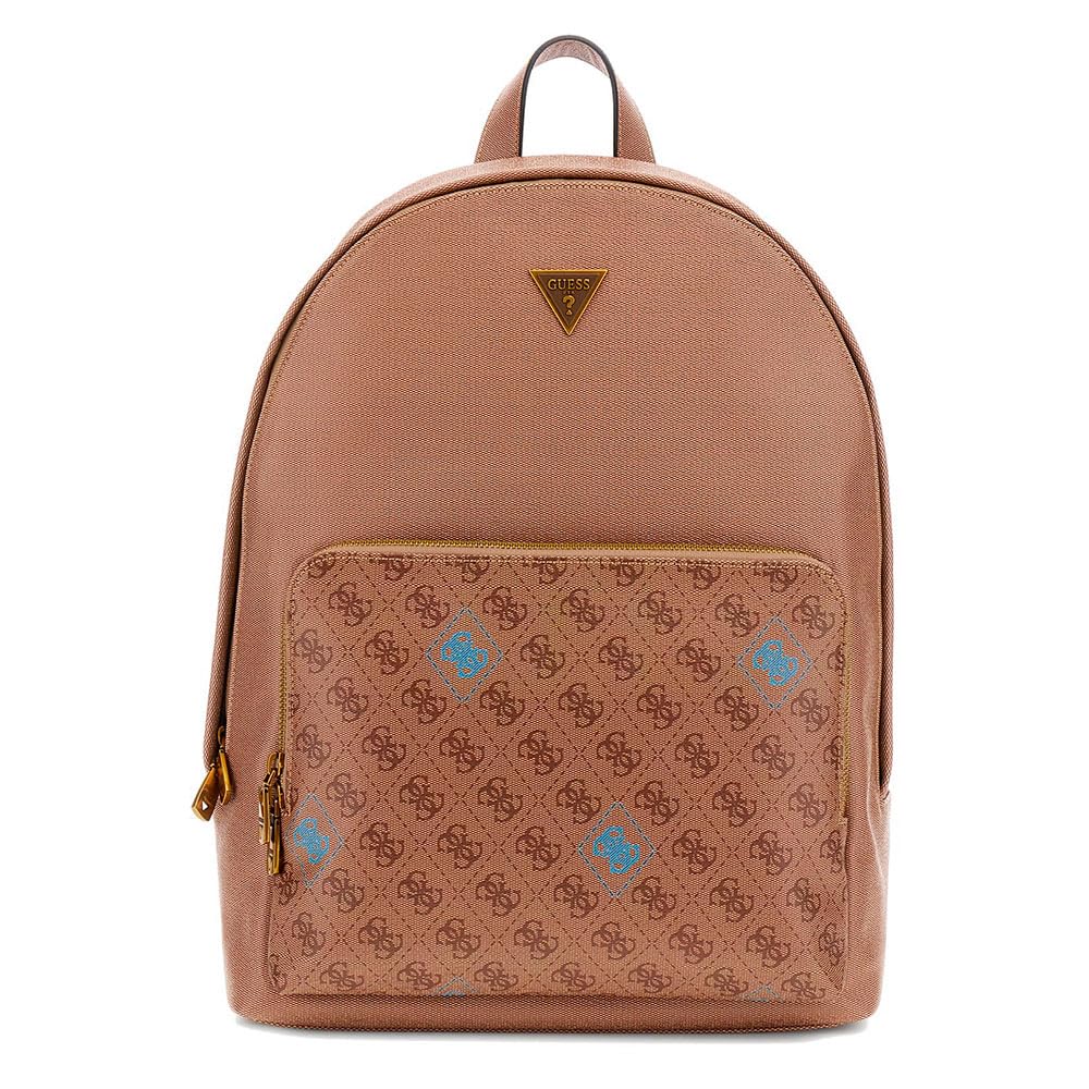 Guess Zaino Per Il Tempo Libero Con Scomparto Per Laptop Milano Backpack Beige/Blue Marrone-image
