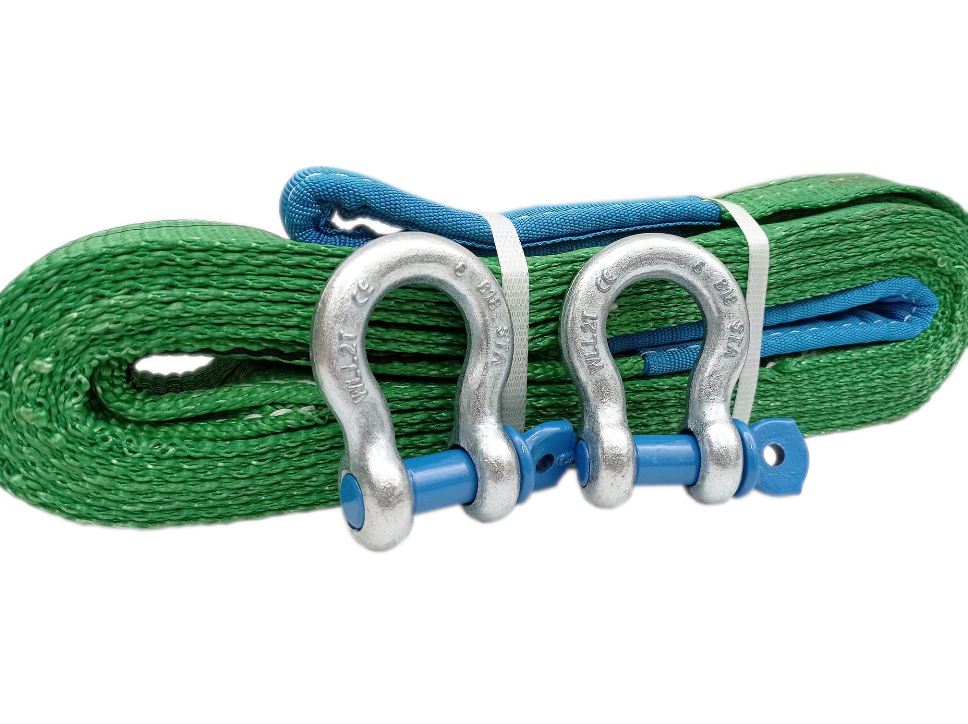 Offroad - Nastro di sollevamento 2 – 3 t + 2 grilli da 3,25 t, 2 – 8 m (2t 3 m)