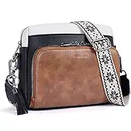 POIUGOYA Crossbody Purses for Women Trendy,Vegan Leather Medium Crossbody Bag,Women's Crossbody Travel Purse Built in Wallet