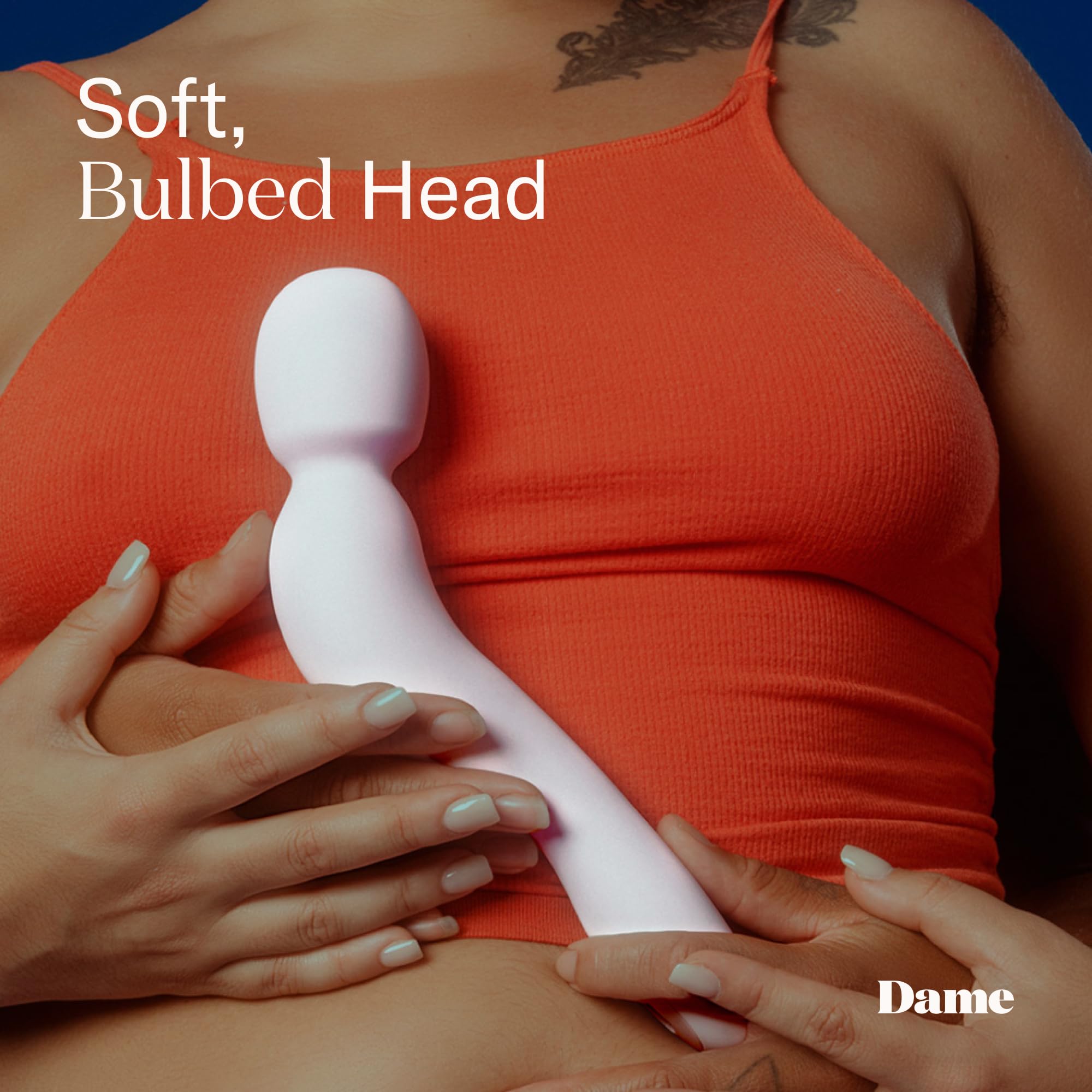 Dame Com Vibrator Wand | Vibration für Frauen | Leistungsstarker Vibrator | Medizinisches Silikon | Wasserdicht & USB-Wiederaufladbar | Ergonomischer Griff & 5 Intensitäten | Quarz