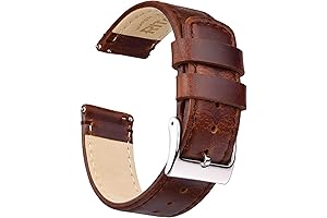 Quick Release 22mm Leather Watch Strap