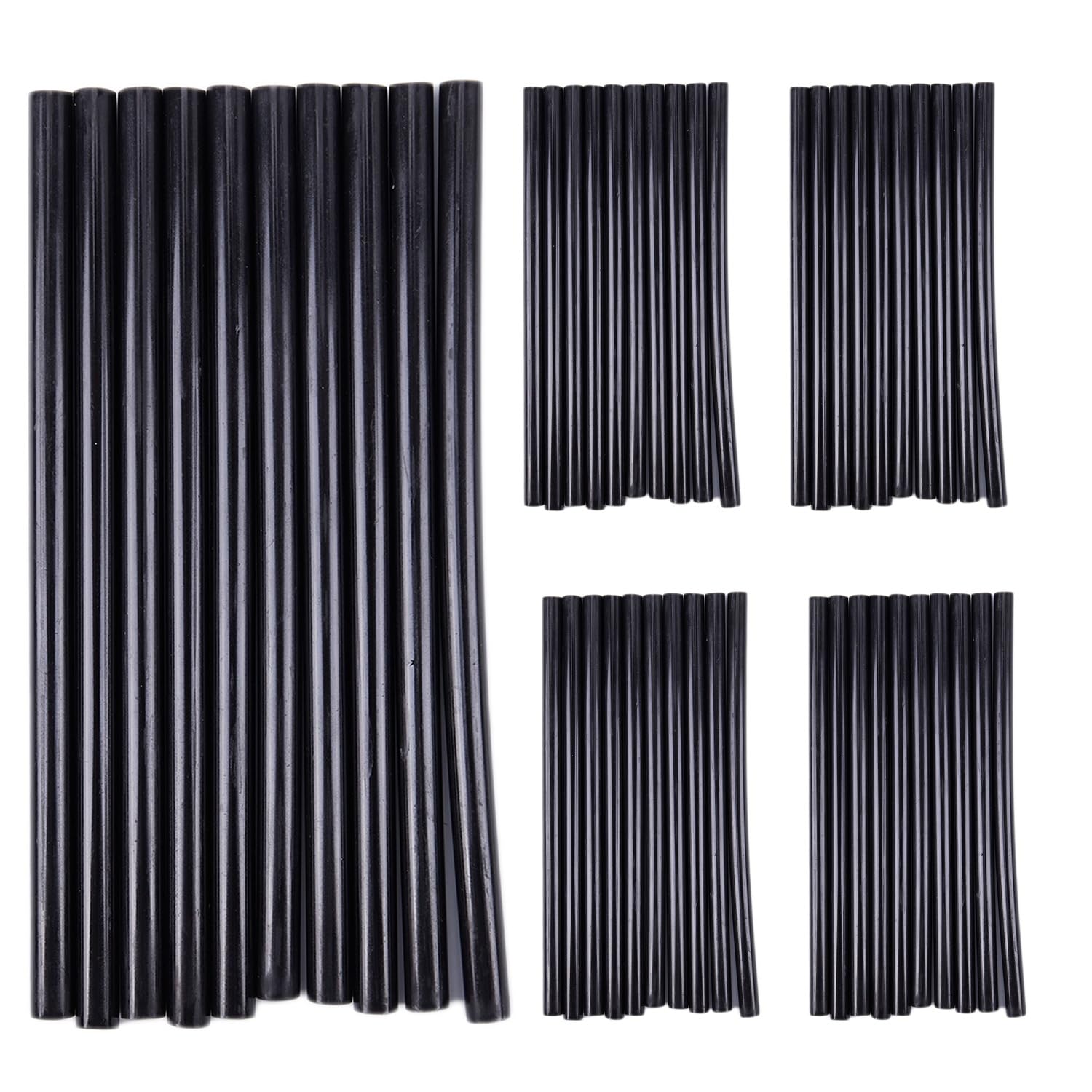 Jnchdghwa Black 50Pcs Hot Melt Glue Adhesive Sticks 150X7mm