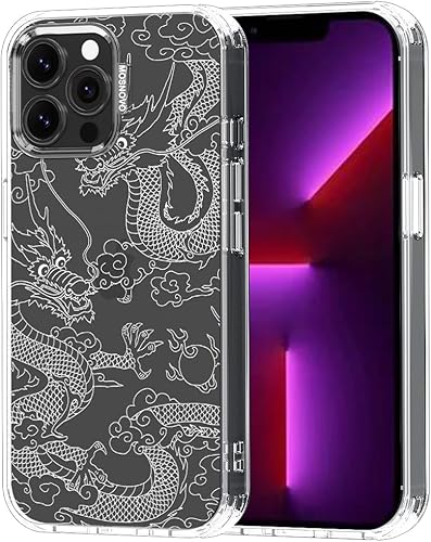 MOSNOVO Funda para iPhone 13 Pro Max, Protección contra caídas de grado militar Buffertech de 6.6 pies Tecnología antidespegado Diseño de funda de