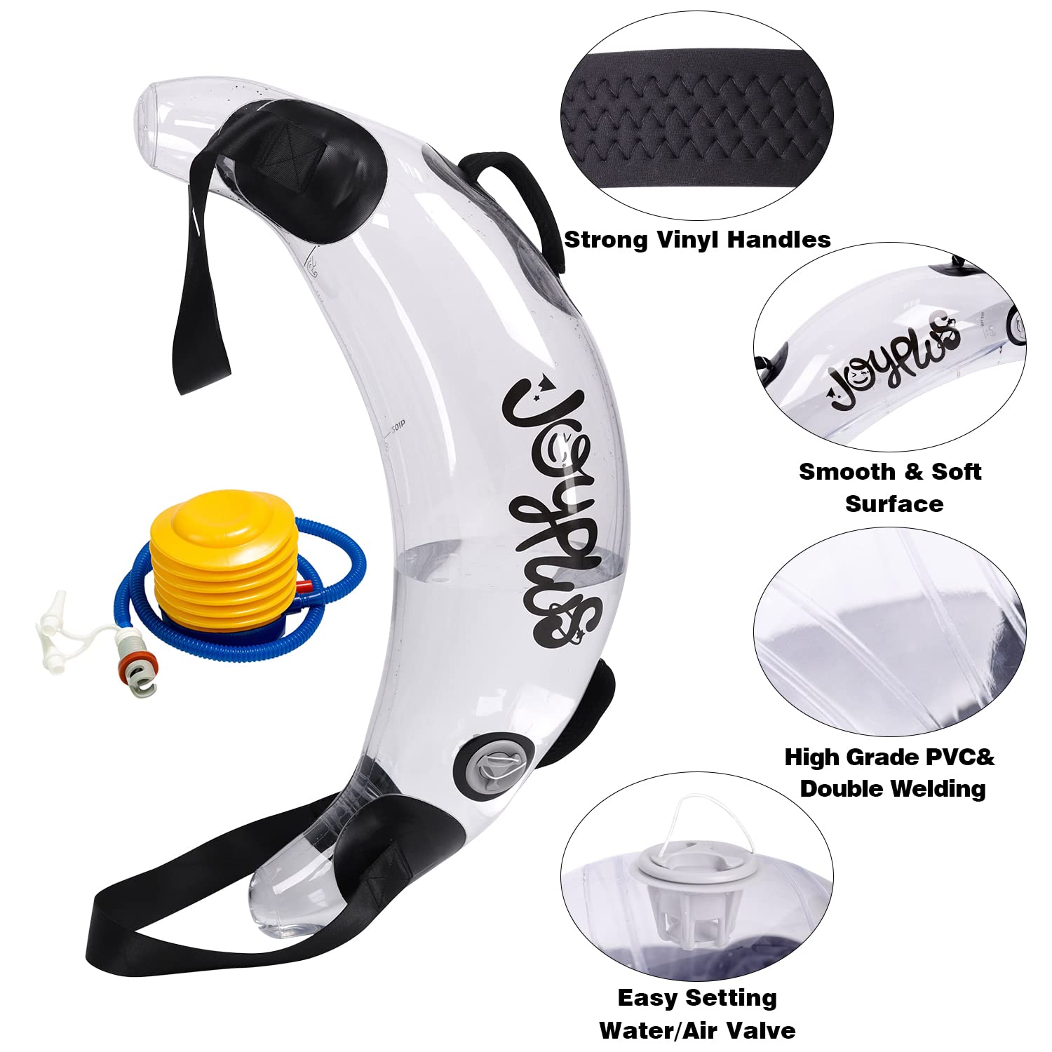 JOYPLUS Aqua Bag Regulowane obciążniki wodne, przenośny sprzęt fitness, najlepszy trening rdzenia i równowagi - alternatywa dla worka z piaskiem - trening szybkości, siły i zwinności