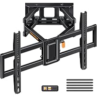 Perlegear Supporto TV Parete da 37-82 Pollici, Staffa TV Girevole Inclinabile ed Estendibile