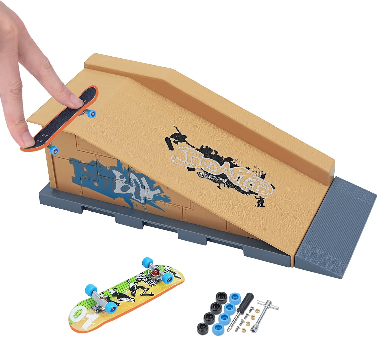 Gr8ware Skateboard Ramp, Finger Skateboard Ramp Set, Mini