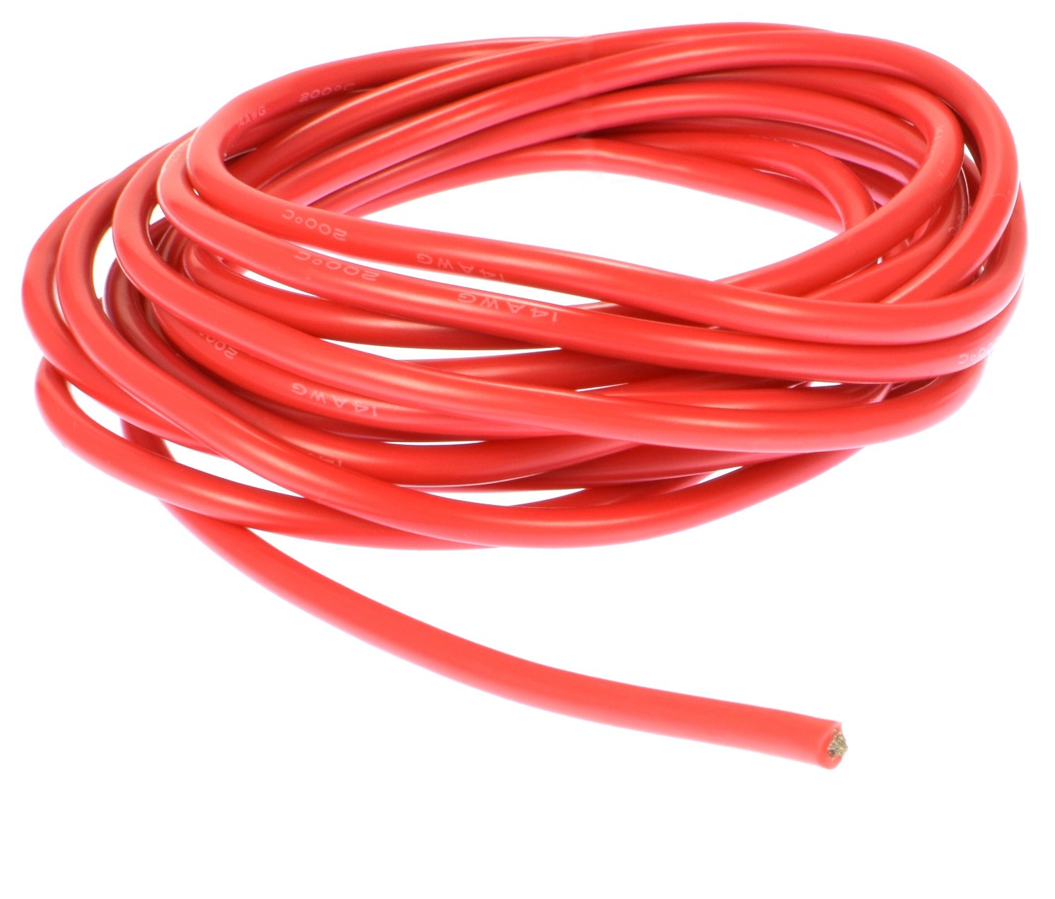 Apex RC Products 10' Red 14 Gauge Super Flexible High Strand Battery/Motor Silicone Insulated Copper Wire #1150