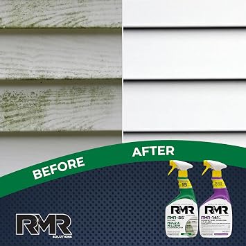 RMR Brands DIY Mold & Stain Remover Bundle, Complete Mold Killer & Mildew Prevention Kit, Disinfectant Spray, Includes 2-32 fluid ounce Bottles