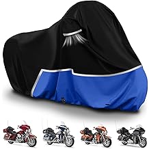 Waterproof Motorcycle Cover Replace for Harley Davidson Touring Limited with Trunk Models, 420D Oxford Cloth Road Glide Limited, Ultra Motorcycle Cover for Snow Rain Dust Protection