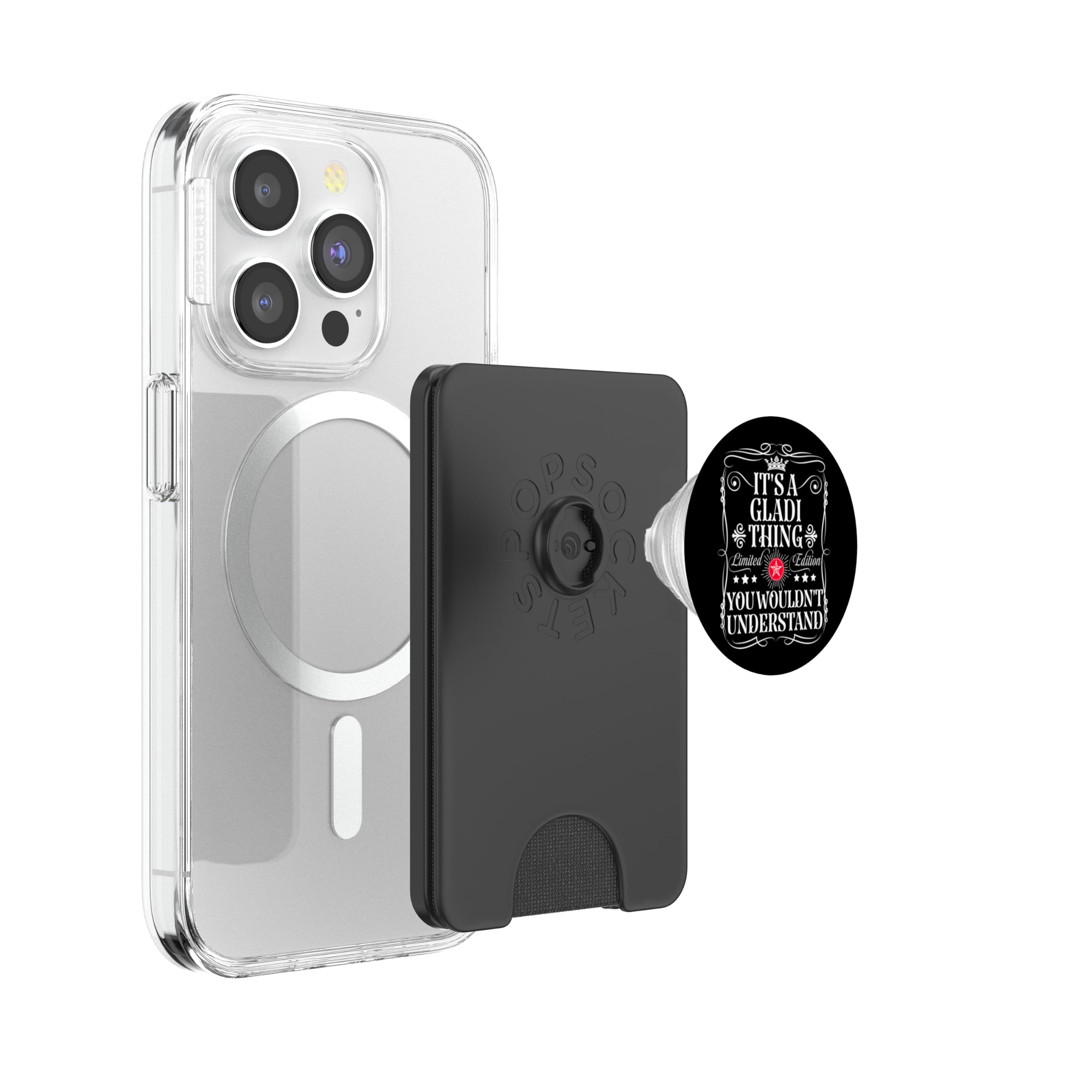 Gladi Name Its A Gladi Thing You Wouldn't Understand PopSockets PopWallet for MagSafe, Black - Image 3