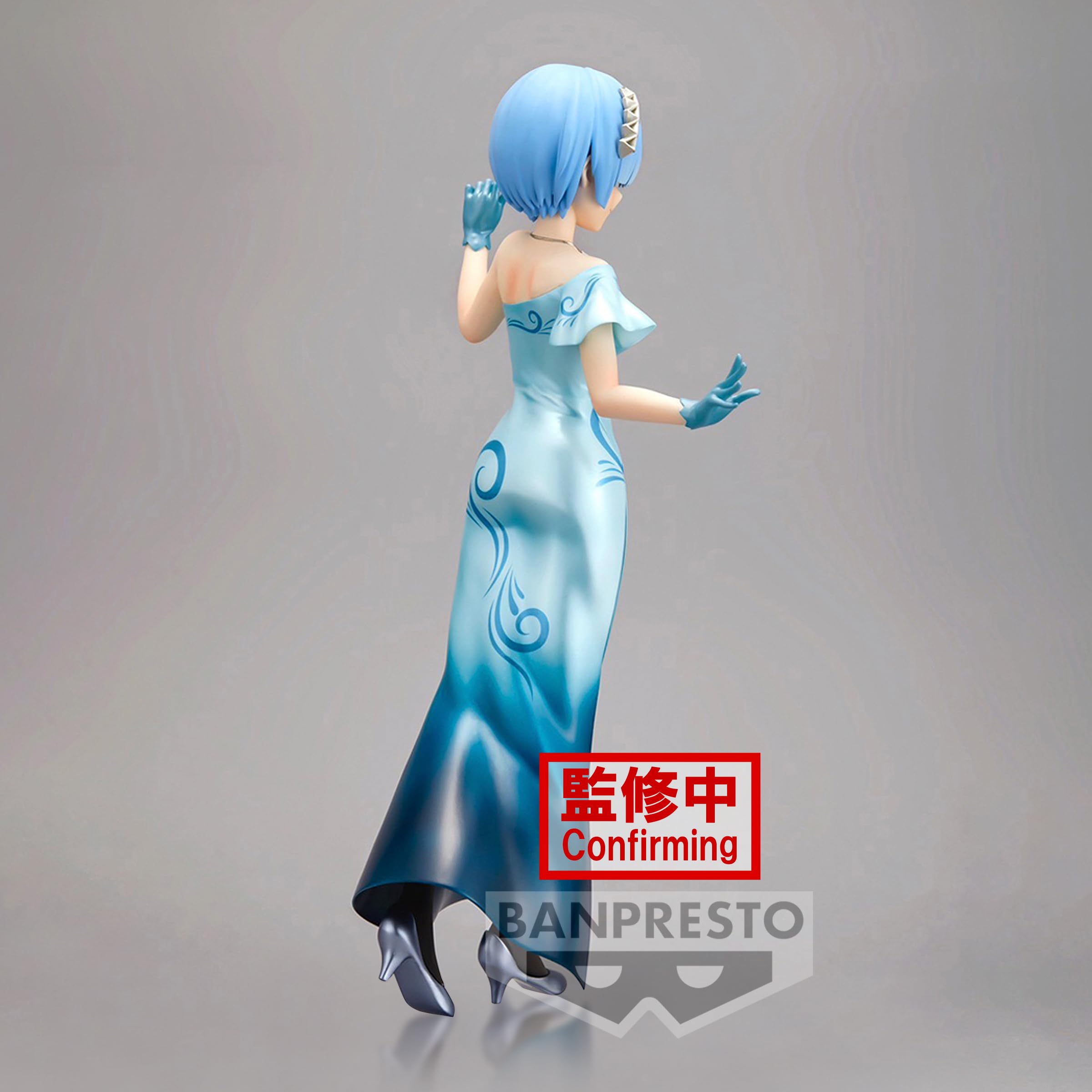 Figura Banpresto Rem - Re:Zero - Special Color Ver. Clear & Dressy - Espresto, Altezza 22 Cm (8,7")