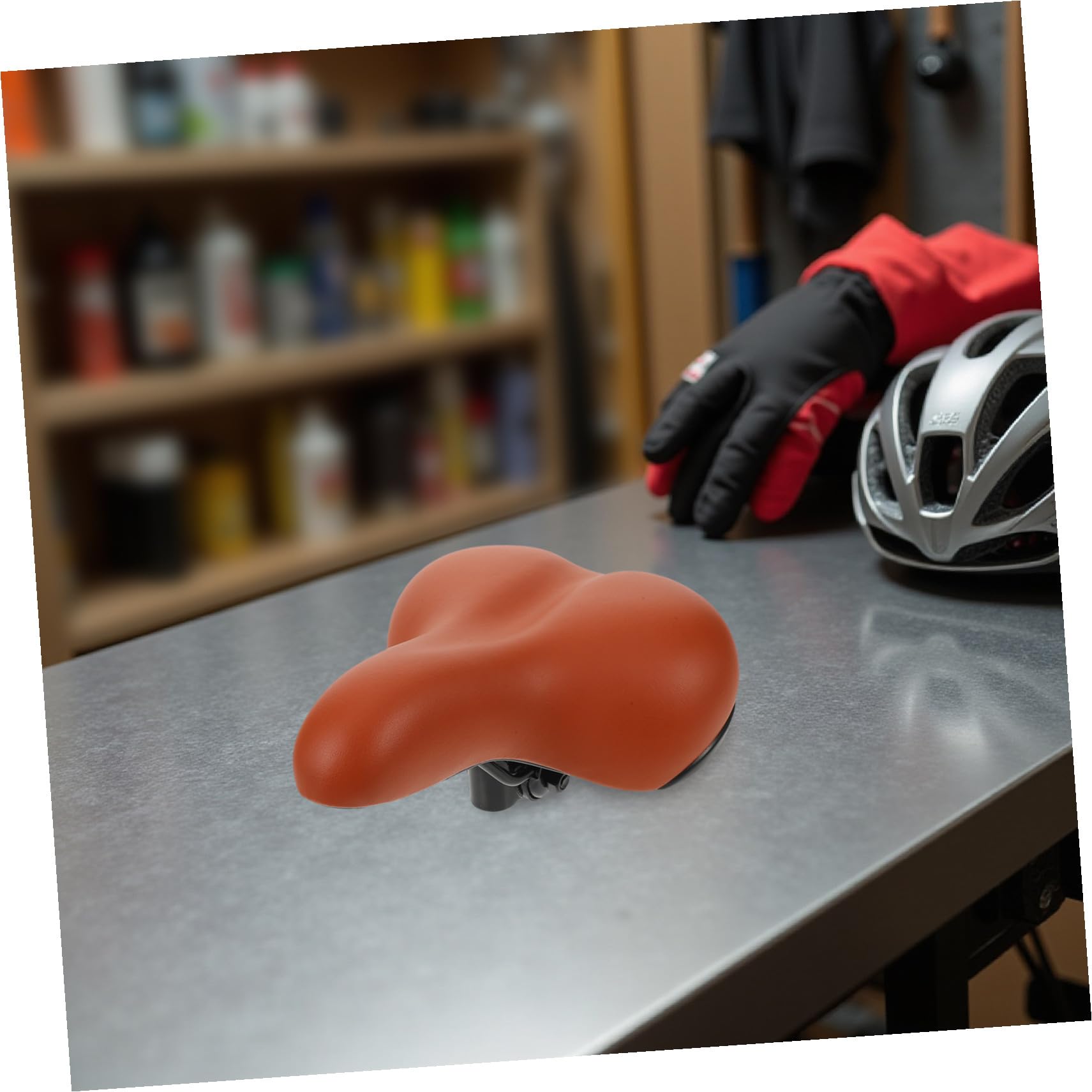 Supvox Fahrradsattel für Mountainbike und Rennrad Breiter und Verdickter Sitz mit Pu Material und Stoßdämpfendem Schwamm für Bequemen Sitzkomfort bei Erwachsenen