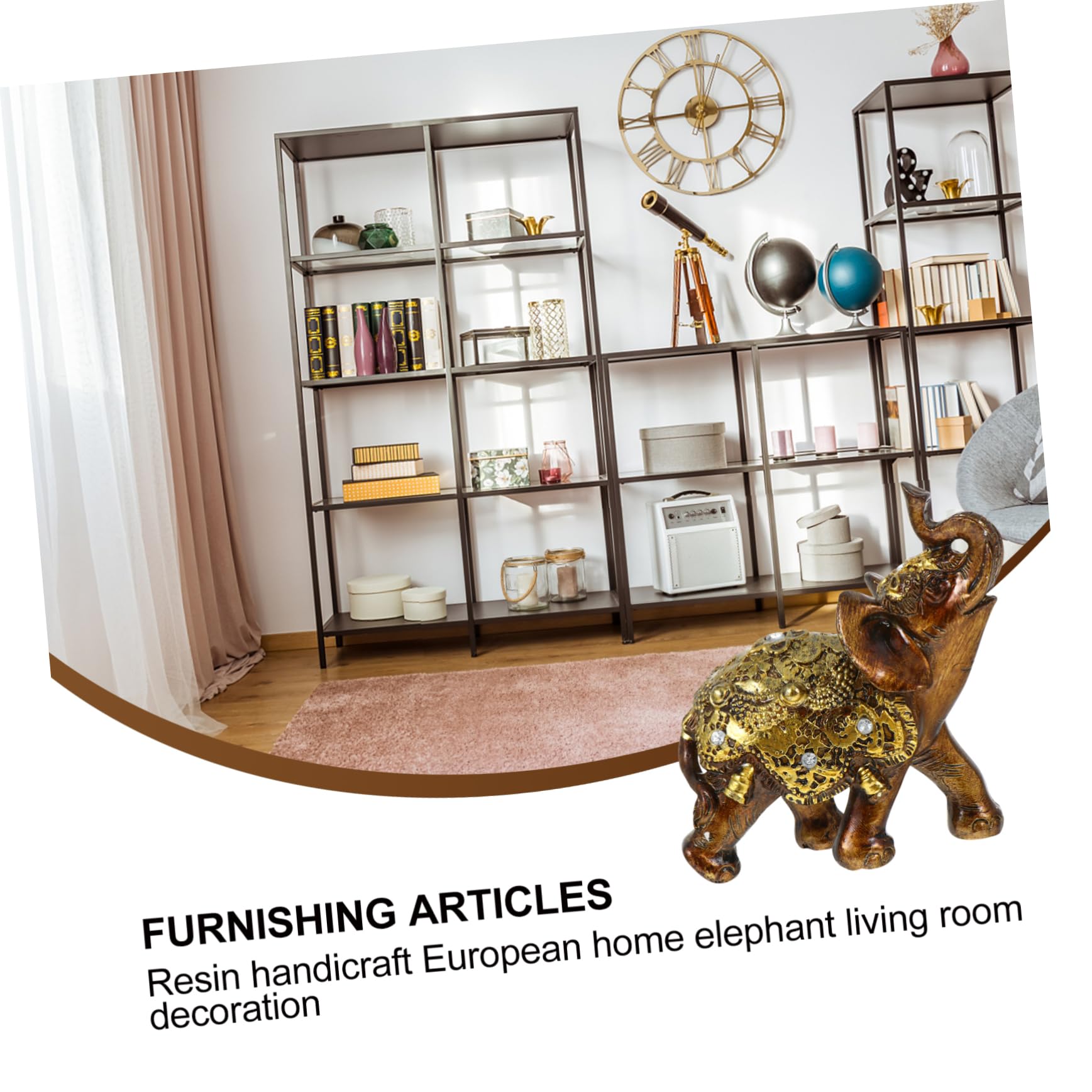 Cabilock 2 Pz Ornamenti Di Elefante Statuetta Di Animale In Resina Di Elefante In Resina Statua Di Feng Shui Figurine Decorazioni Per La Casa Ornamento Del Desktop