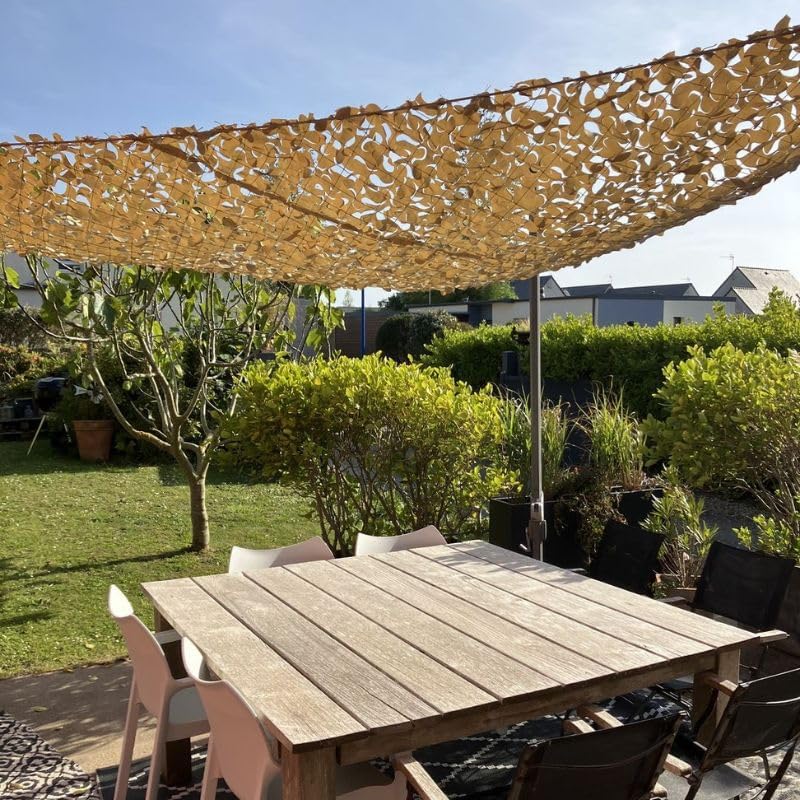 Red de Camuflaje Militar Reforzada Blanca | Alta Gama | Protección Solar y Vela de Sombreado Anti-UV | Terraza, Pérgola, Jardín, Caza, Airsoft, Cortina Decorativa (Sable, 5x5x5m)