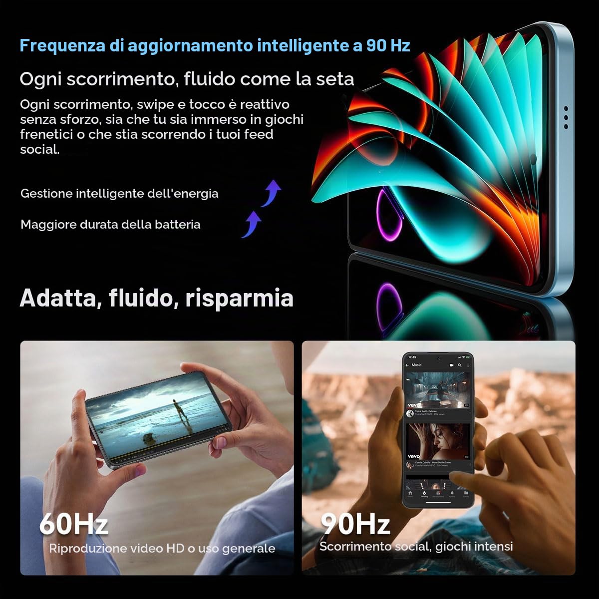 Blackview Color 6 AI Smartphone, 24GB+256GB, Fotocamera 50MP+13MP, 6,67" HD+, 3 Slot per Schede, Telefono Cellulare Android 15, Ricarica Rapida 18W, Altoparlante Smart-K Box, Doke AI App, GPS Bianco