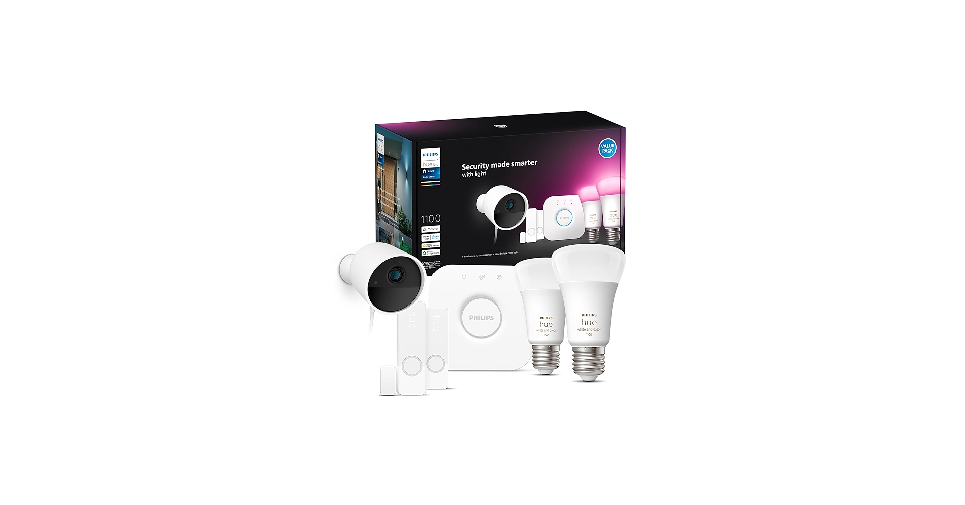 Amazon.com : Philips Hue Secure Starter Kit with (1) Bridge