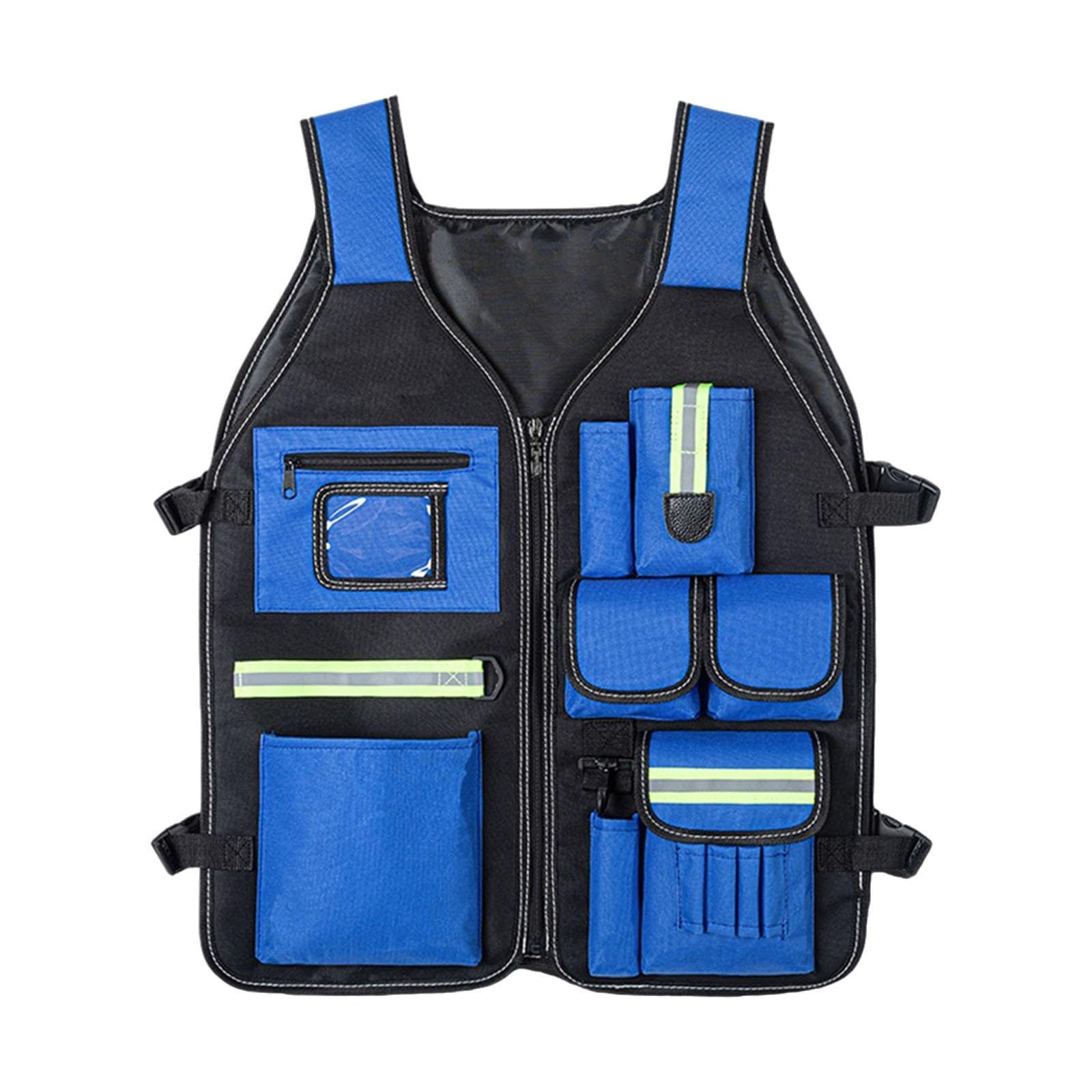 LOVIVER Chaleco de herramientas multifuncional, bolsa de herramientas para electricistas, trabajadores al libre y personal de mantenimiento.