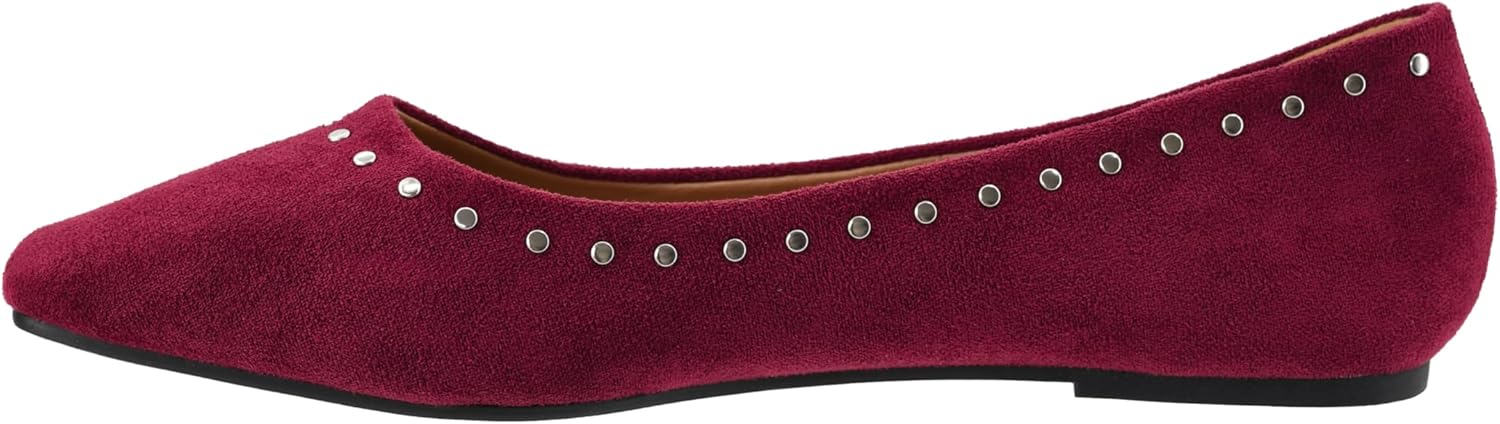 Corkys Footwear Just in Time Flats Black with Cushioned Insoles, Eye-Catching Stud Embellishments, Sophisticated Square Toe Design - Chic and Comfortable