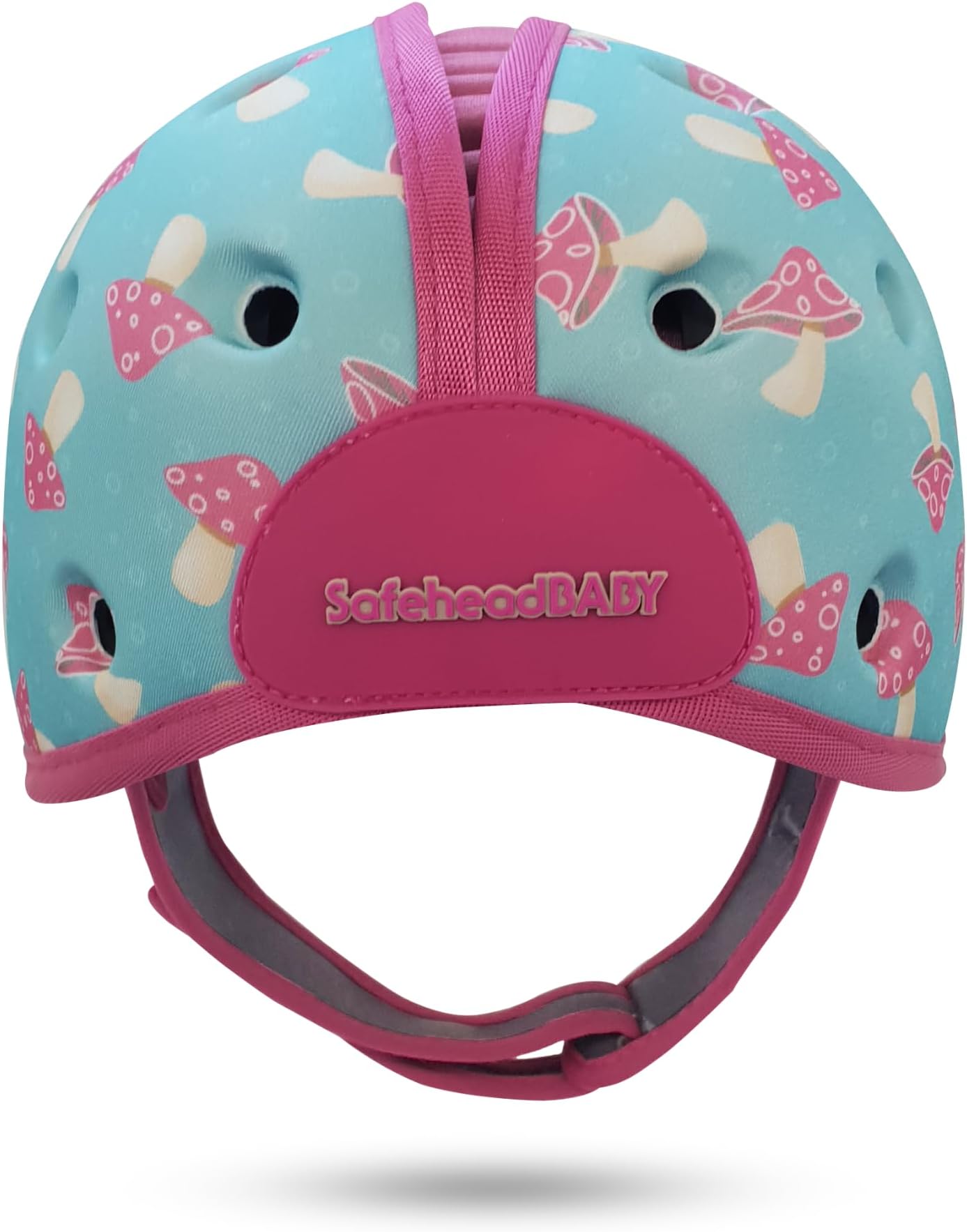 SafeheadBABY Soft Baby Head Protector Helmet for Crawling and Walking 7–24 Months – Ultra-Lightweight & Breathable Infant Safety Helmet That Grows with Your Baby (Head Circ. 40–52 cm) – Mushroom Mint