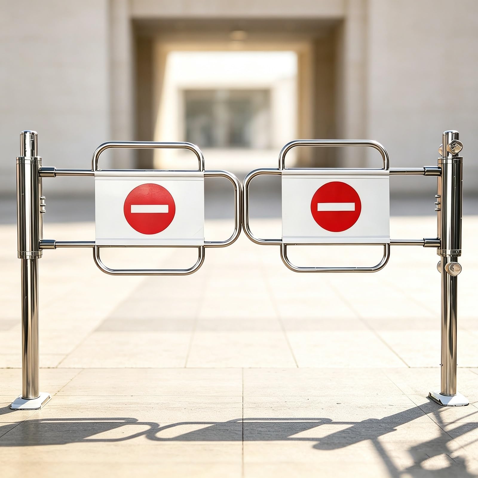 Stainless Steel One Way Pedestrian Gate for Supermarket Store Entrance