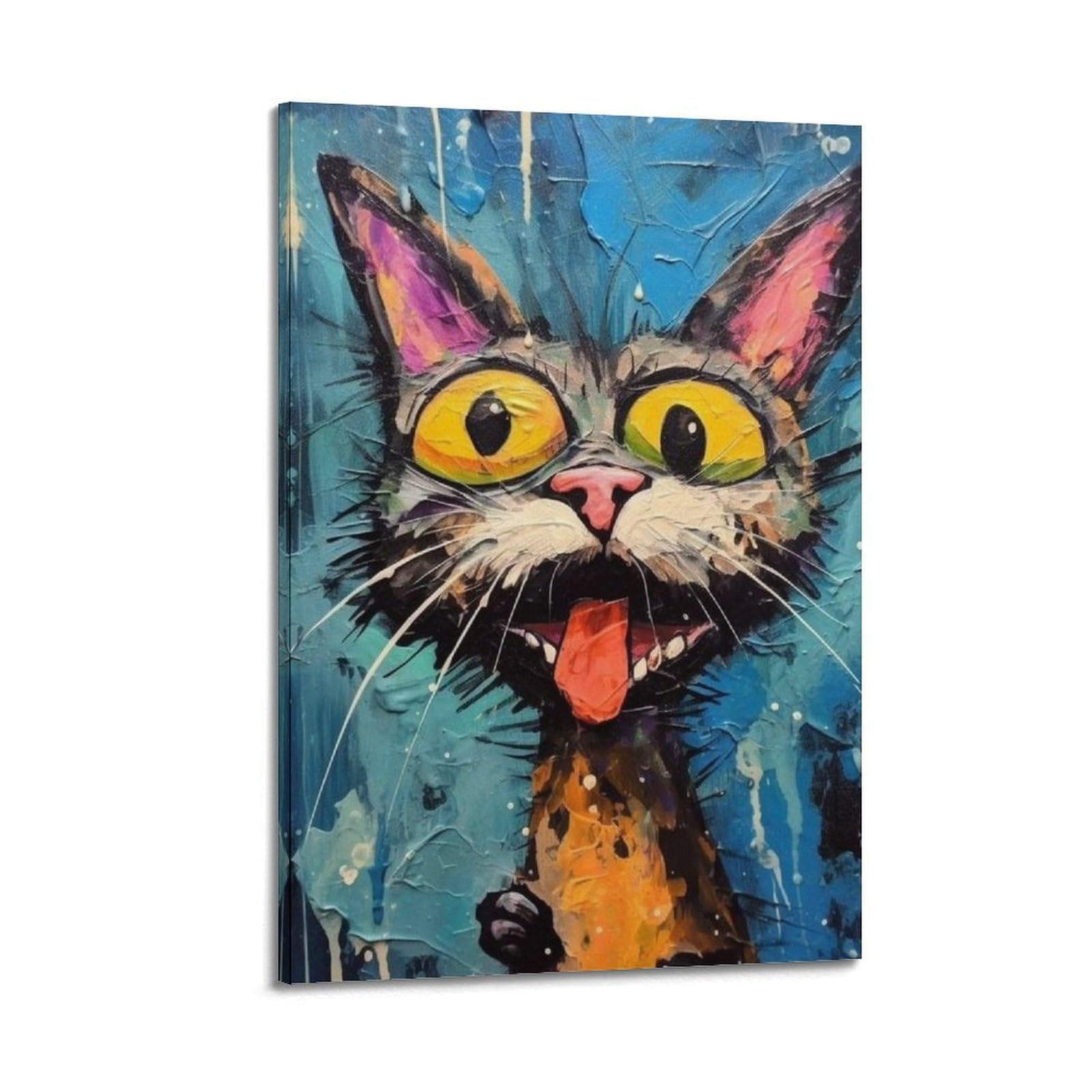 Poster chaton graffiti pour réveiller un mur blanc triste - 6