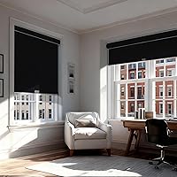 Vista 7 de persianas opacas enrollables para ventanas, persianas enrollables sin cordones, persianas enrollables de tela con aislamiento térmico y protección