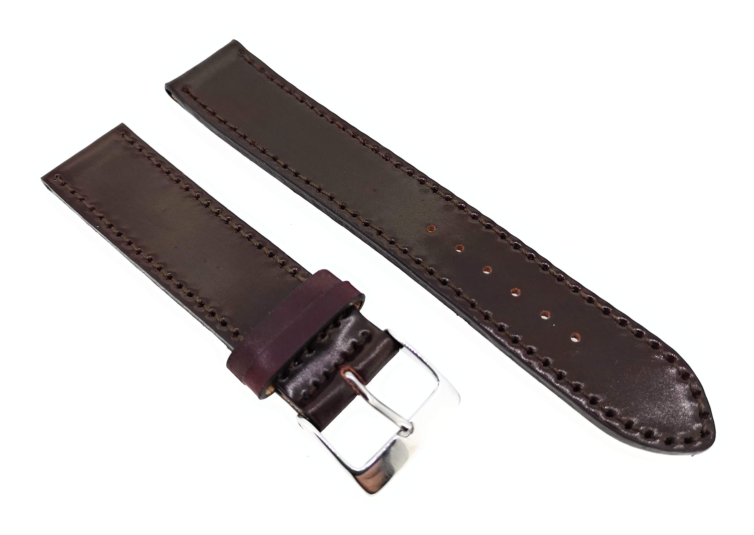 FlucoCordovan Shell Watch Strap 2nd Choice 19 mm Brown Galopper-NL, M