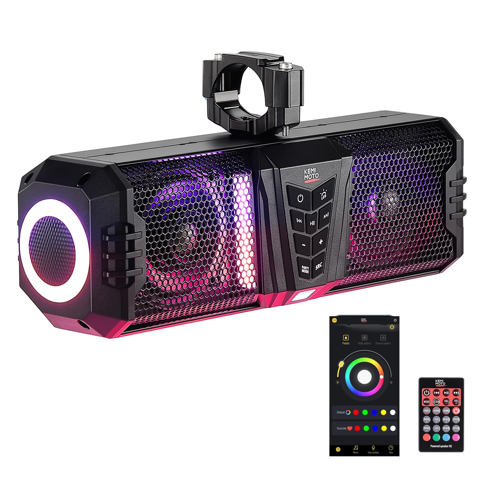 Amazon.com: KEMIMOTO 2025 Midnight 40 16-inch UTV Sound Bar, IP65
