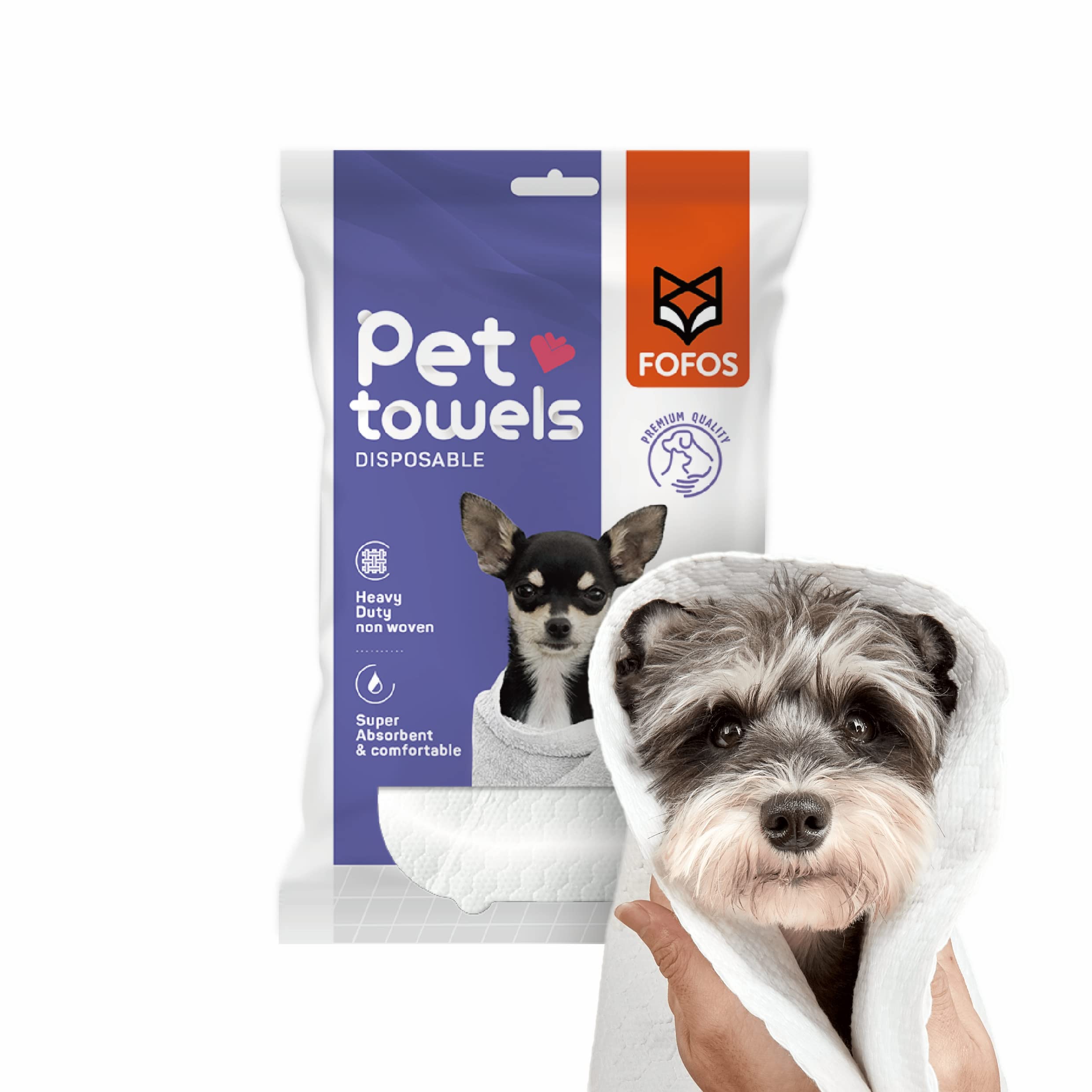BarkButler x FOFOS Disposable Pet Towel - White, Super Absorbent, High Water Retention Capacity, Reusable Upto 6 Times, Cat and Dog Essentials for All Small Breeds Under 10kgs (B0C16YLTZC) Amazon Price History, Amazon Price Tracker