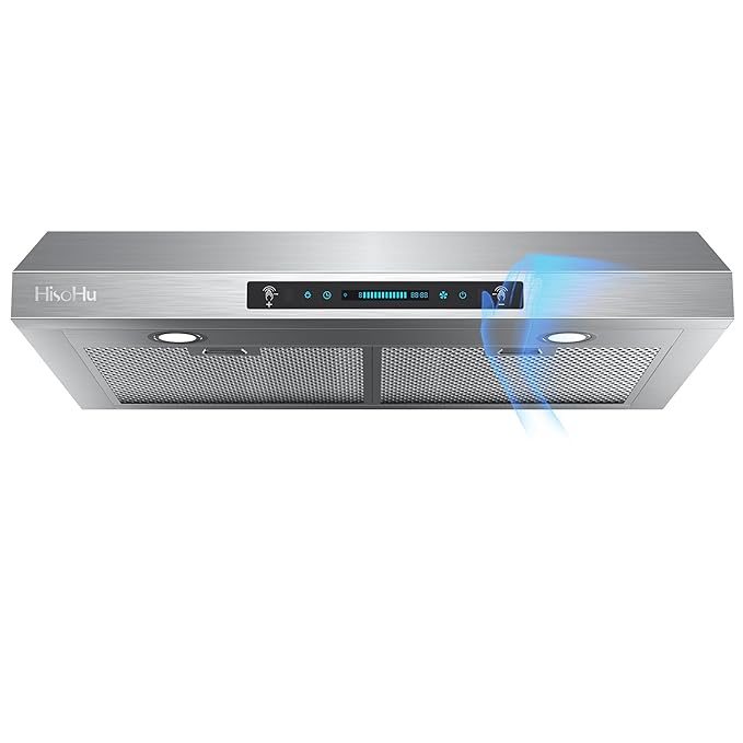 HisoHu 30 Inch Under Ducted Cabinet Range Hood