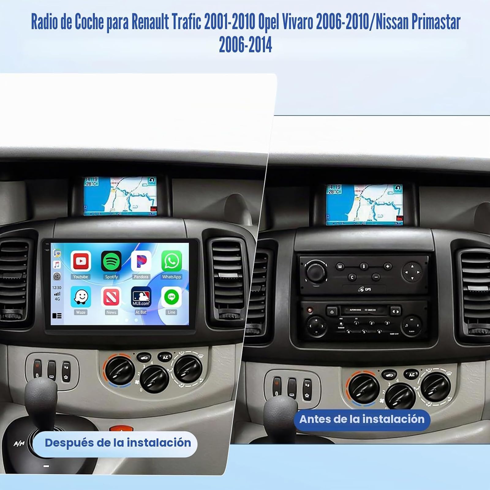 2 DIN Autoradio per Renault Trafic/Opel Vivaro/Nissan Primastar 2014-2017