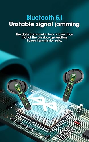 Miniatura 7 de M48-Auriculares Bluetooth inalámbricos, auriculares inalámbricos, auriculares con cancelación de ruido, calidad de sonido HD, graves profundos,