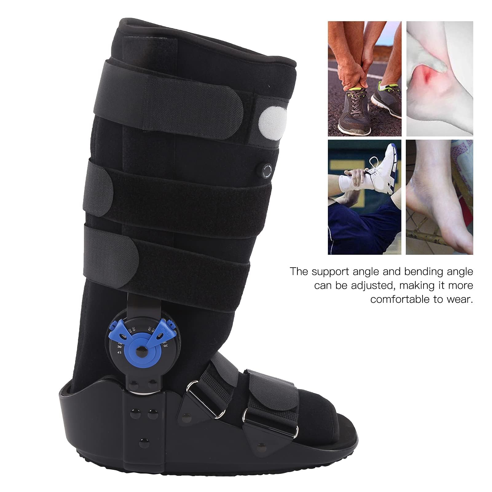 Bota para Caminar, Botas Transpirables De Tamaño M, Tobillera, Zapatos para El Tendón De Aquiles Ajustables Libremente, Botas De Soporte para Esguinces De Tobillo, Fracturas