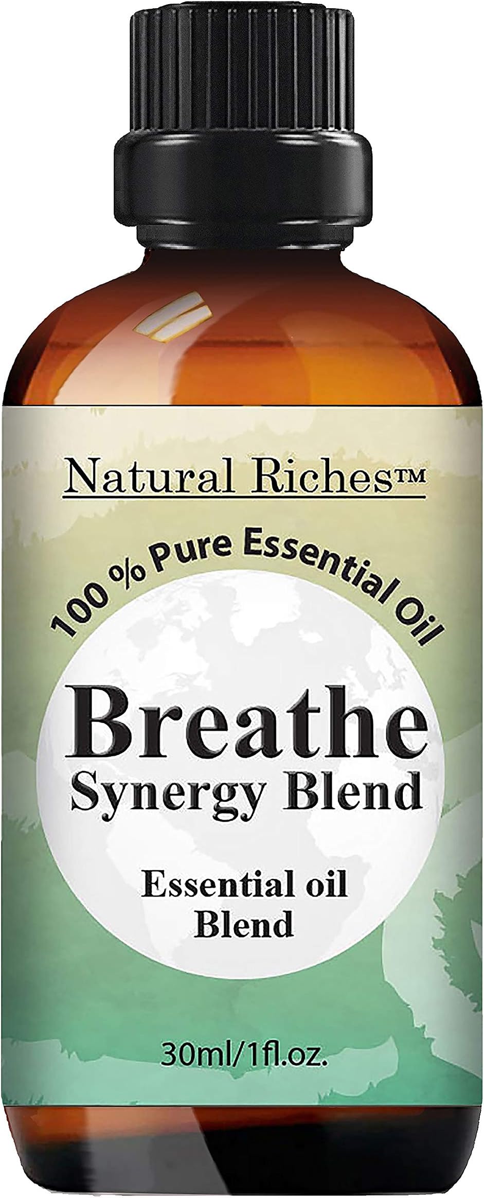 Natural Riches Respiratory Essential Oil Breathe Blend 30ml - 100% Pure Therapeutic Grade for Aromatherapy, Scents & Diffuser - Sinus Relief, Allergy, Congestion, Cold, Cough, Headache